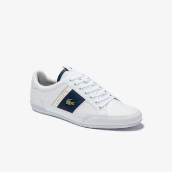 Lacoste Chaymon Leather and Carbon Fibre Sneakers Pánské - Tenisky Bílé / Bílé | CZ-WoPTjQ